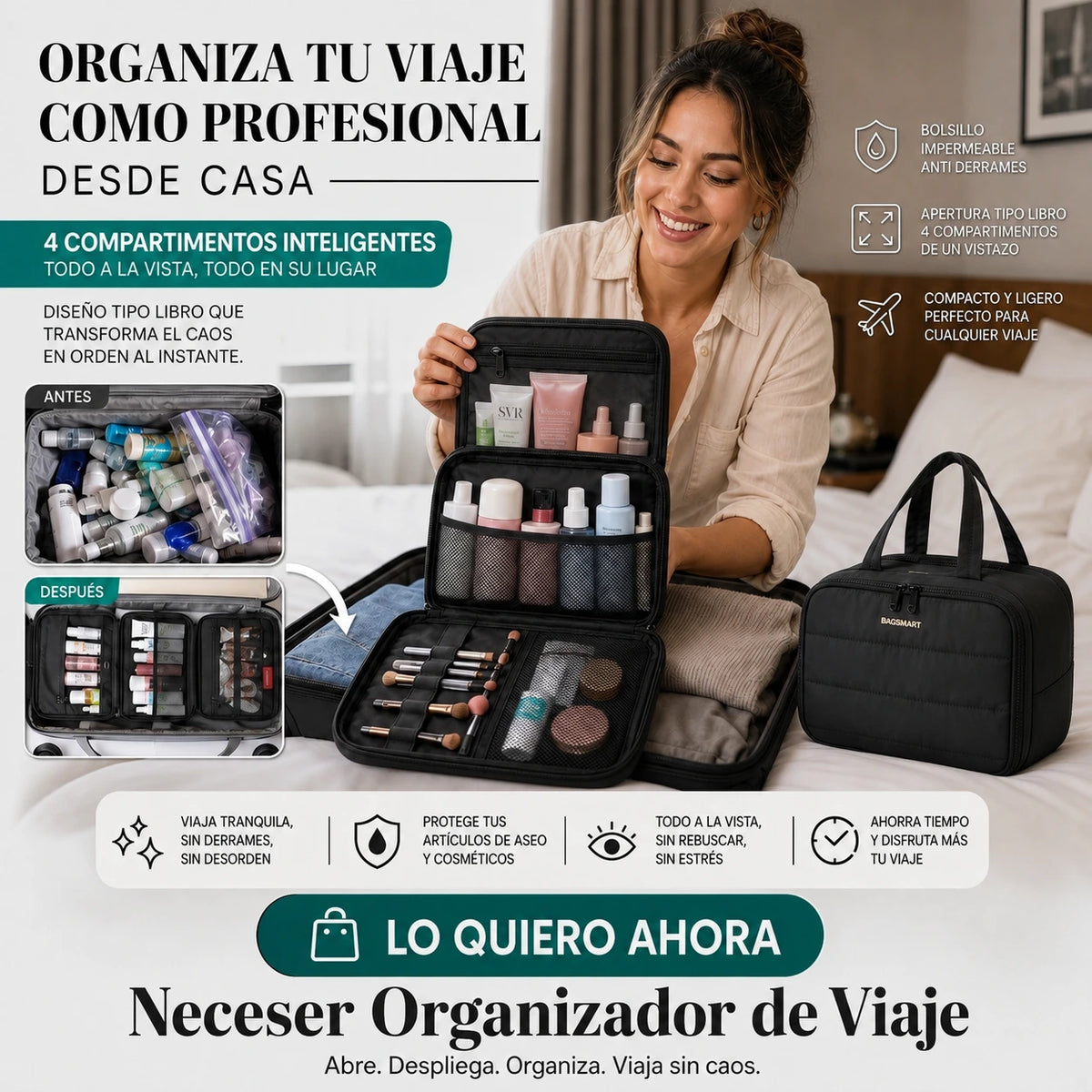 Bolso Todo en Uno Negro TravelSync