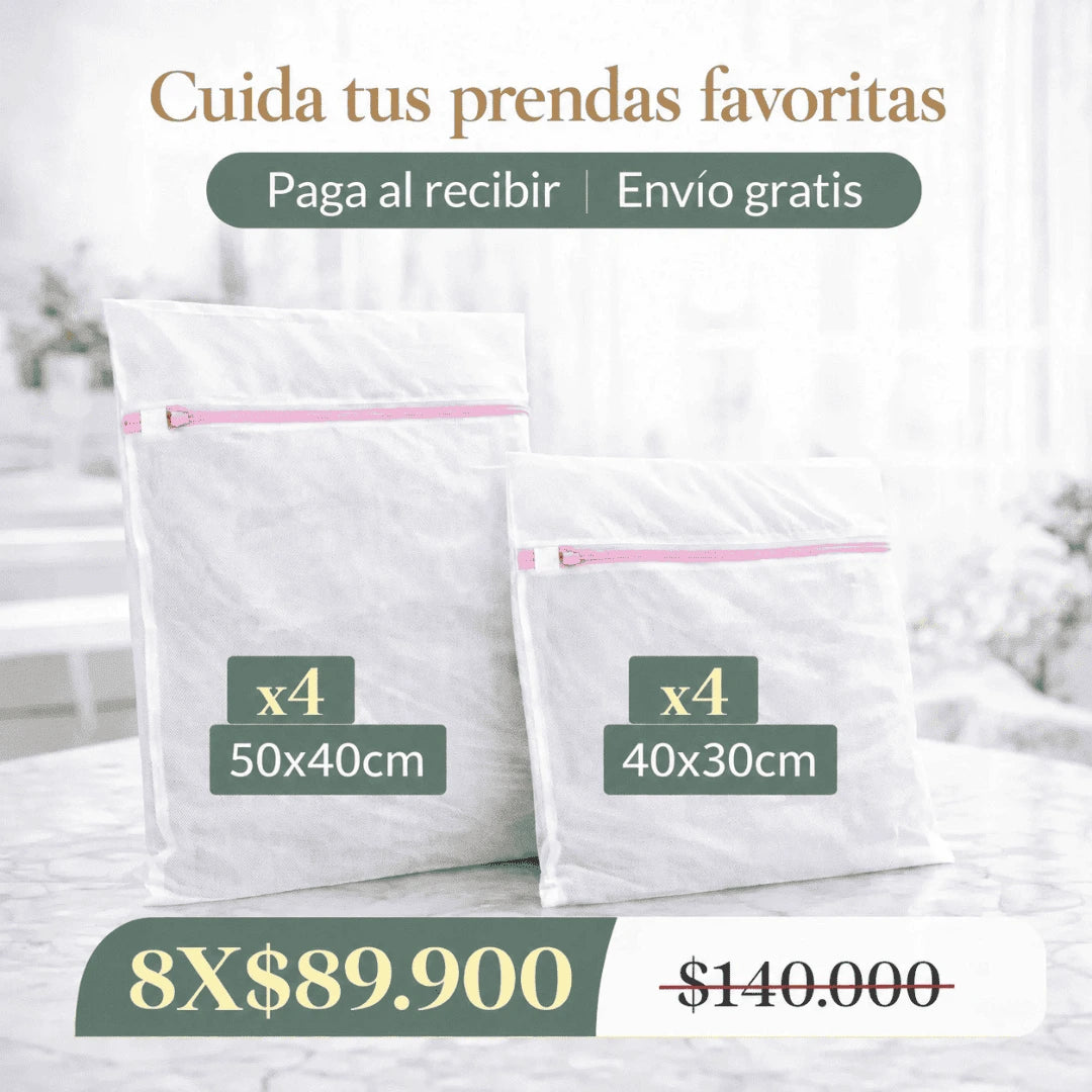 Set x8 Bolsas de Malla Fina-WashCare