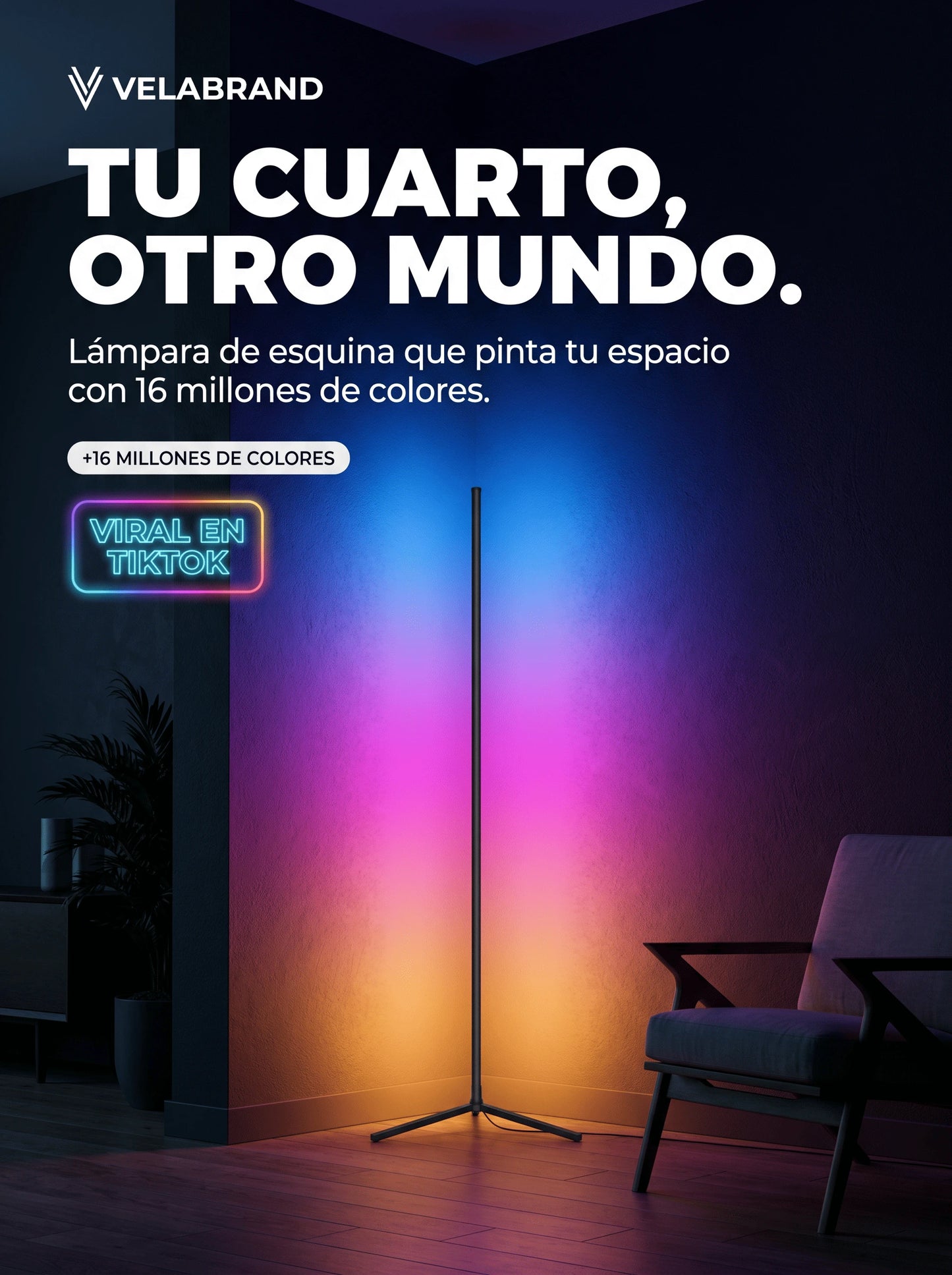 Lámpara de Luz RGB Inteligente con Música y App