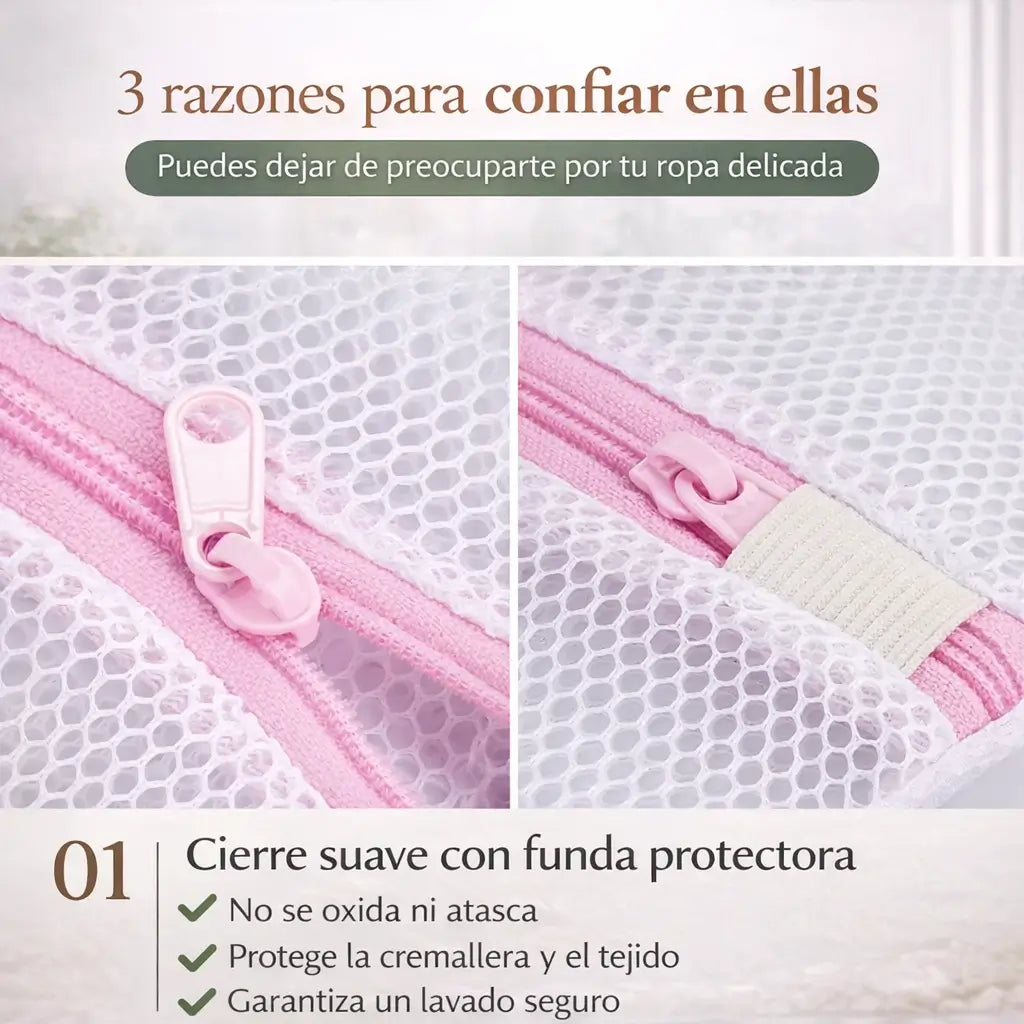 Set x8 Bolsas de Malla Fina-WashCare