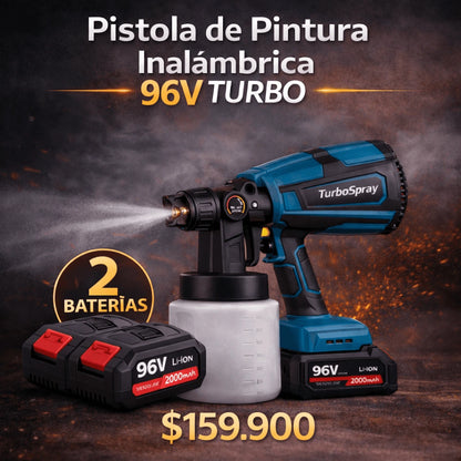 COMPRESOR DE PINTURA INALAMBRICO CON DOS BATERIAS-TurboSpray