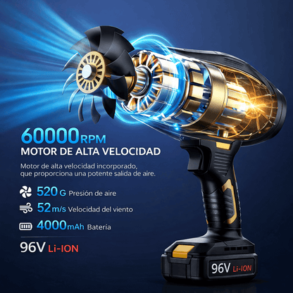 Soplador Inalámbrico de Alta potencia-TurboJet.