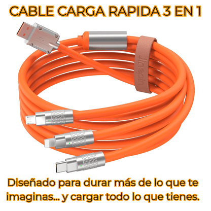 CABLE CARGA RAPIDA 3 EN 1- PAGA UNO Y LLEVA EL SEGUNDO GRATIS
