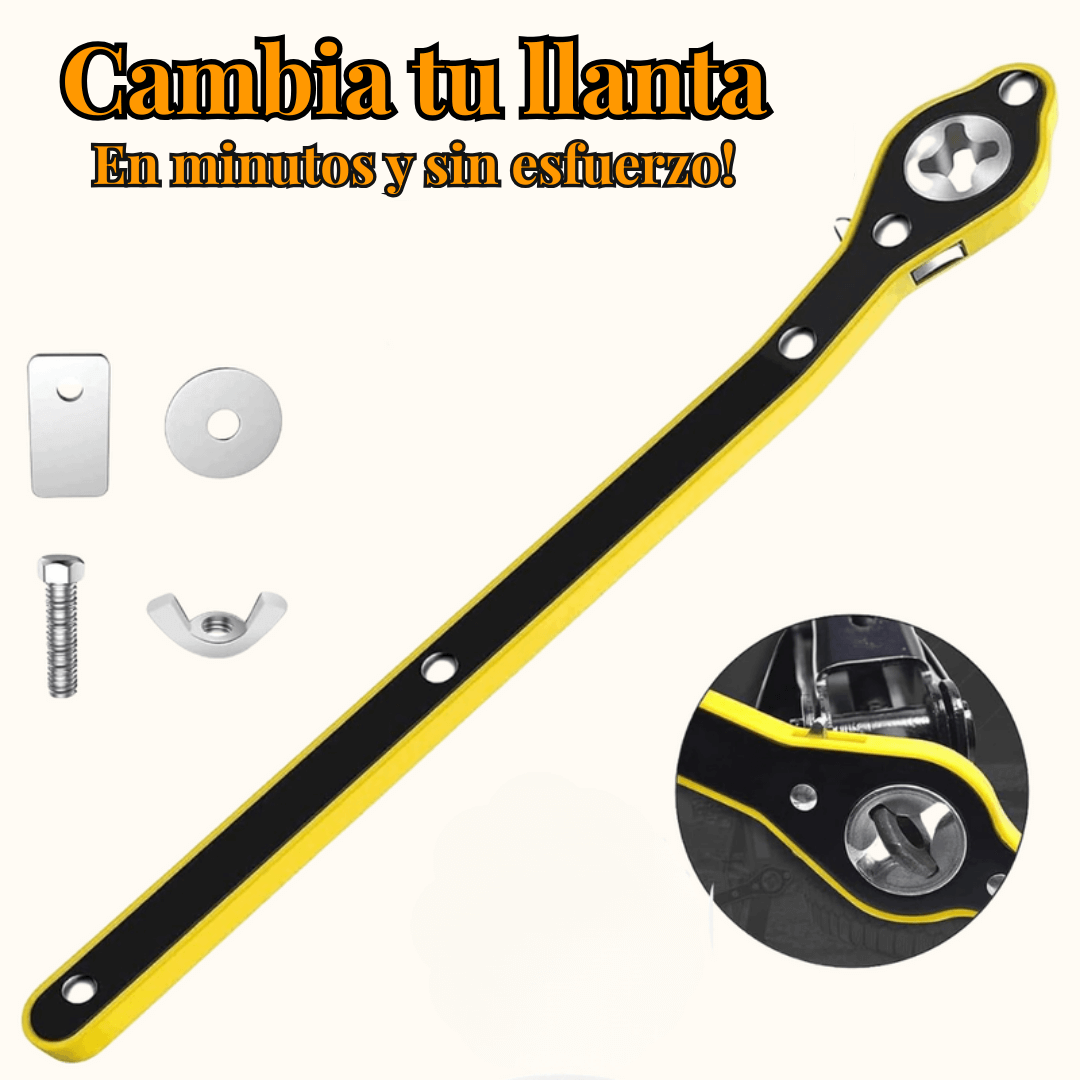 Llave de Trinquete Pro + Adaptador: ¡Sin Esfuerzo!