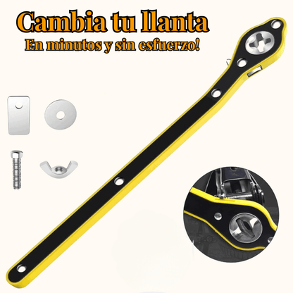 Llave de Trinquete Pro + Adaptador: ¡Sin Esfuerzo!